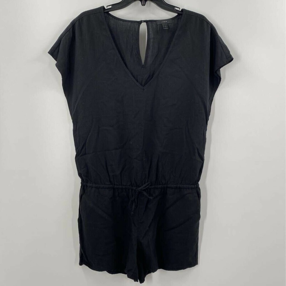 J. Crew Drapey Romper Playsuit V Neck Pockets